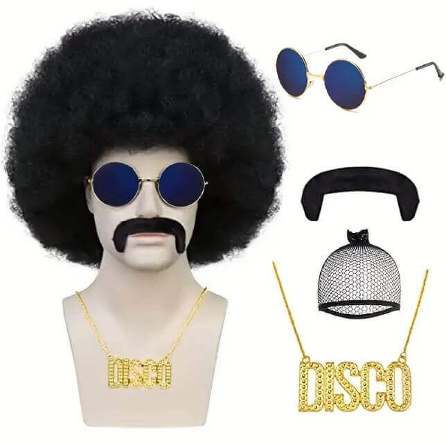 5pcs Men's 70s/80s Disco Costume Set 5pcs men8217s 70s80s disco costume set