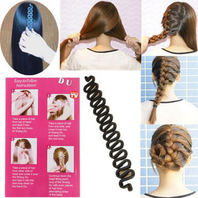 Hair Braiding Tool Roller With Hook Magic Hair Twist Styling Bun Maker DIY Hair Style Accessories Black Hair Braiding Tool Roller With Hook Magic Hair Twist Styling Bun Maker DIY Hair Style Accessories Black - Image 3