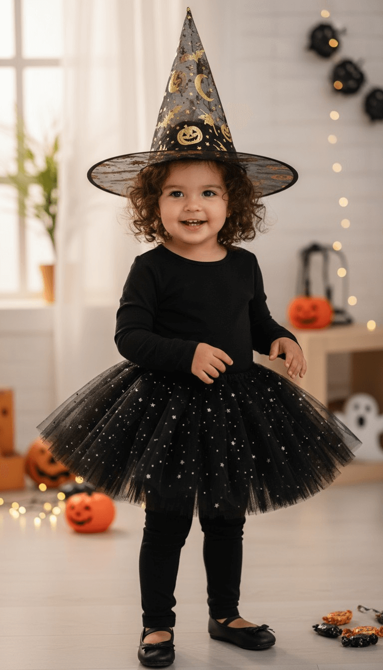 Witch Tutu Skirt , Hat, Black Witch Tutu Skirt , Hat, Black - Image 4