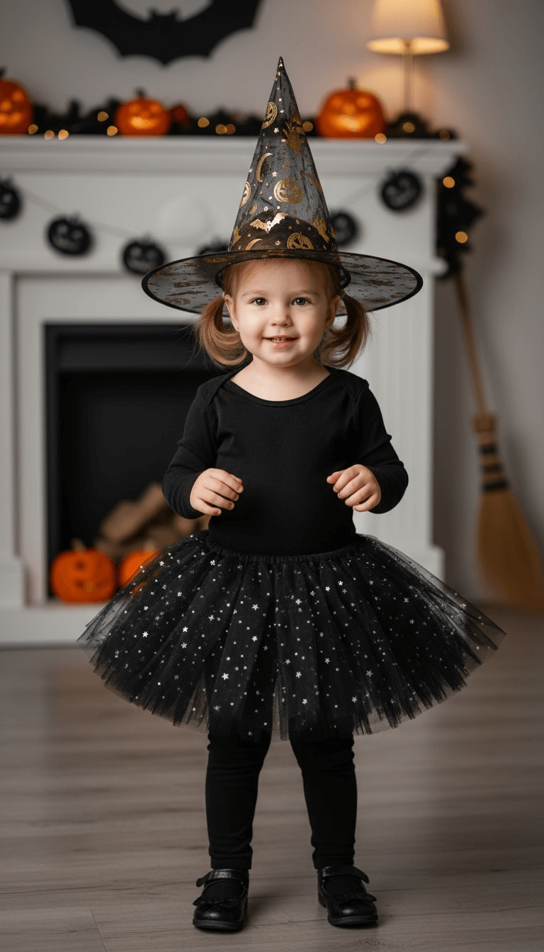 Witch Tutu Skirt , Hat, Black Witch Tutu Skirt , Hat, Black - Image 3