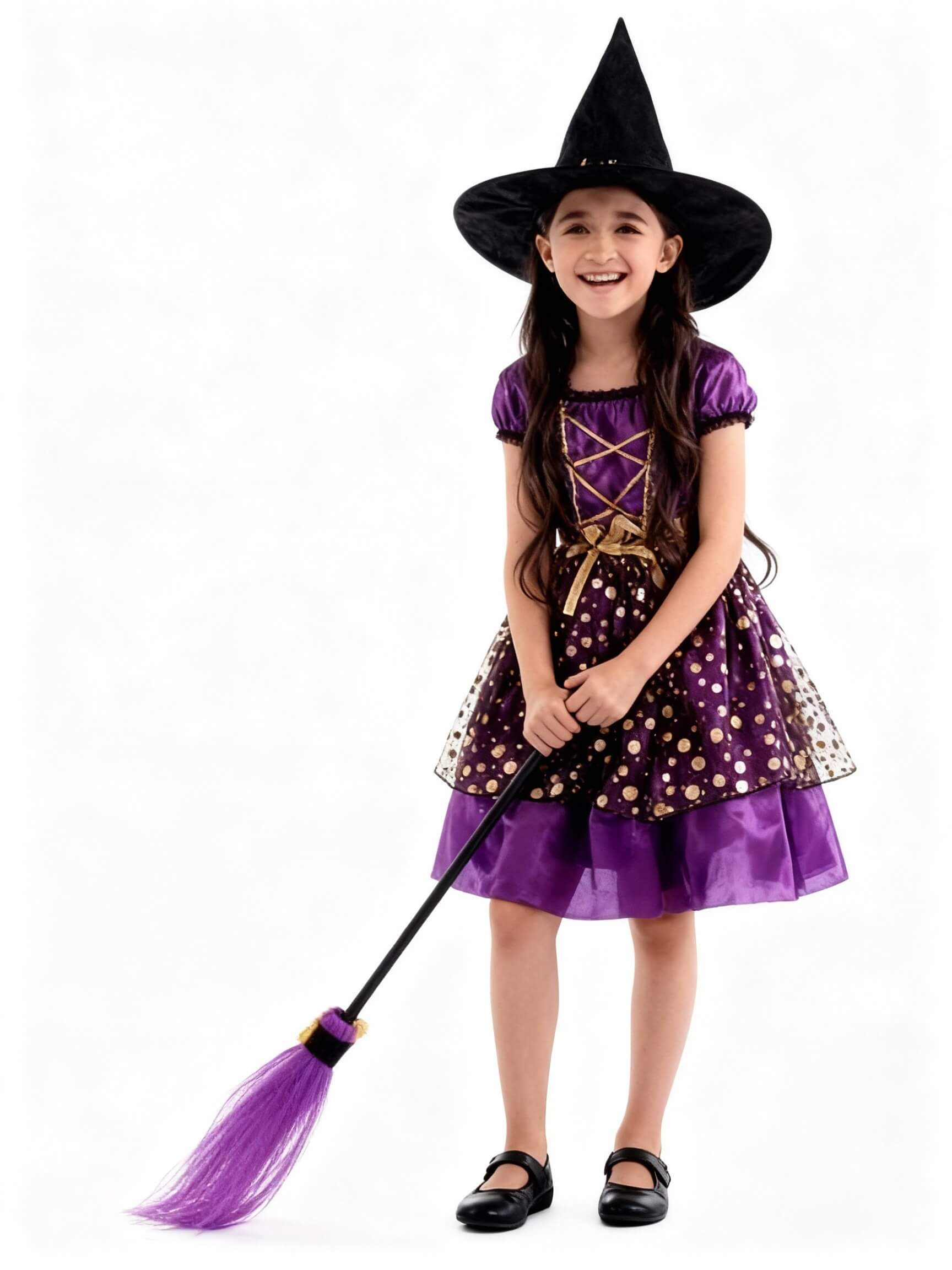 Elegant Witch Girl Halloween Costumes Elegant Witch Girl Halloween Costumes - Image 3