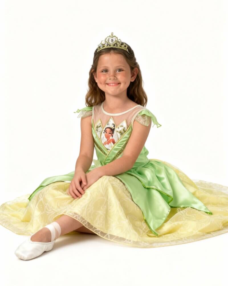 Shimmer Tiana Costume Dress for Girls image Pippit 202512251340 1