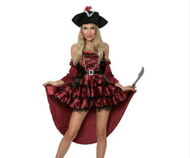 Pirate Ladies Halloween Costume Dress Fiery Red Lady Pirate/ Buccaneer Adult Halloween Costume Pirate Ladies Halloween Costume Dress Fiery Red Lady Pirate/ Buccaneer Adult Halloween Costume