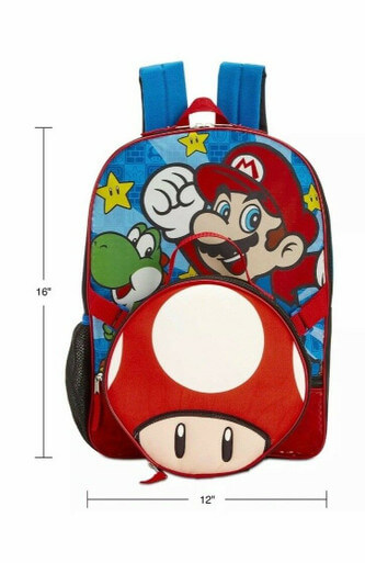 Super Mario Bros. Backpack School Bag Toad Lunch Bag Super Mario Bros. Backpack School Bag Toad Lunch Bag - Image 2