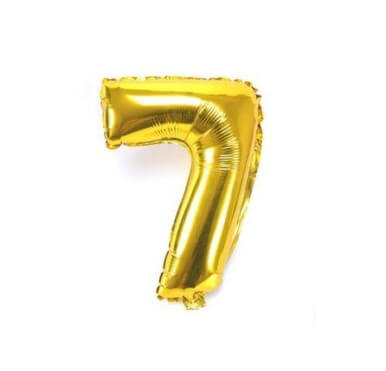 Number 7 Gold Party Foil Balloon 16Inch Number 7 Gold Party Foil Balloon 16Inch