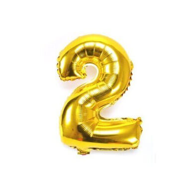 Number 2 Gold Party Foil Balloon 16Inch Number 2 Gold Party Foil Balloon 16Inch