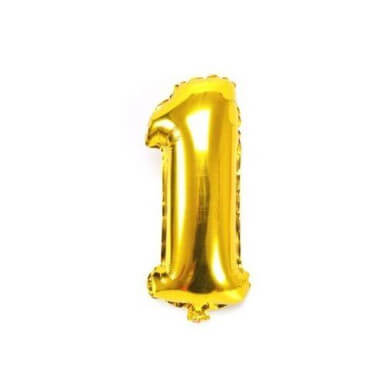 Number 1 Gold Party Foil Balloon 16Inch Number 1 Gold Party Foil Balloon 16Inch