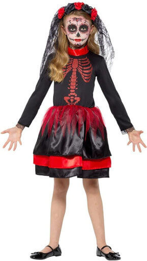 Red Day Of The Dead Senorita Halloween Costume