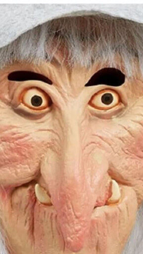 Alternative view of Witch Mask Grey Hat and Hair