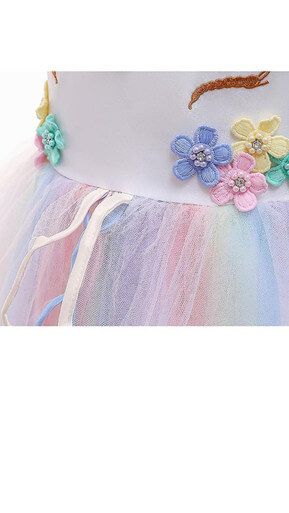 Flower Unicorn Pageant Princess Party Dress - Purple Flower Unicorn Pageant Princess Party Dress - Purple - Image 10