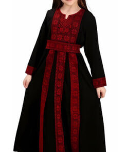 Palestine Thobe Dress - Islamic Full Sleeve Abaya Dress with Palestinian  & Sinai tradition