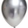Chrome Metallic Silver Latex Balloon- 12 inches