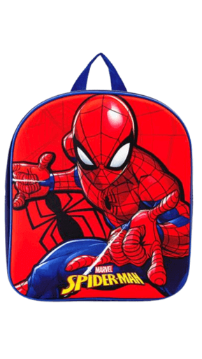 Kid Boy's Embossed Graphic Print Backpack 32 H x 27 L x 8 W cm, Blue/Red kid boy8217s embossed graphic print backpack