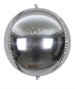 1-Piece 18inch 4D Sphere Silver Orbz Foil Balloon shopzinia.com costumes 85 31883.1723491932.386.513
