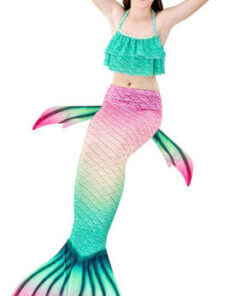 Alternative view of Green Fantasy Mermaid Tail for Swimming Girls Swimsuit
