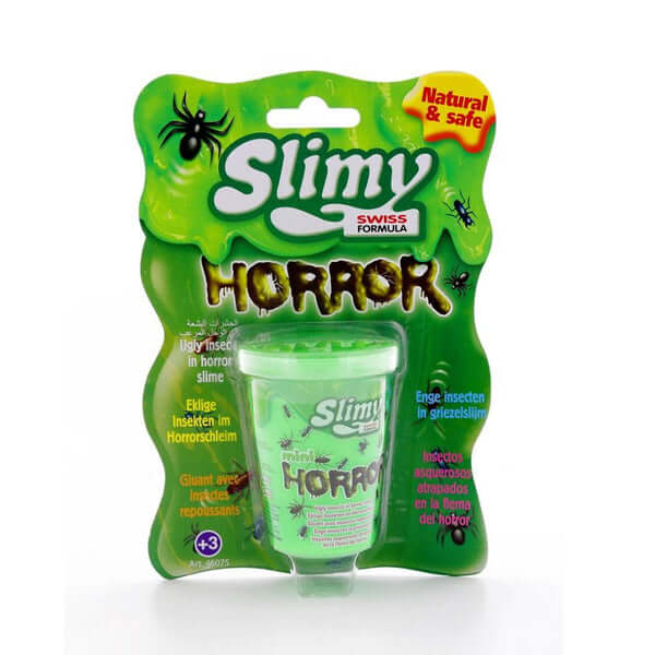 Slimy Mini Horror 80 grams Gooey Non-Toxic Slime Toy in Blister Card, Assorted