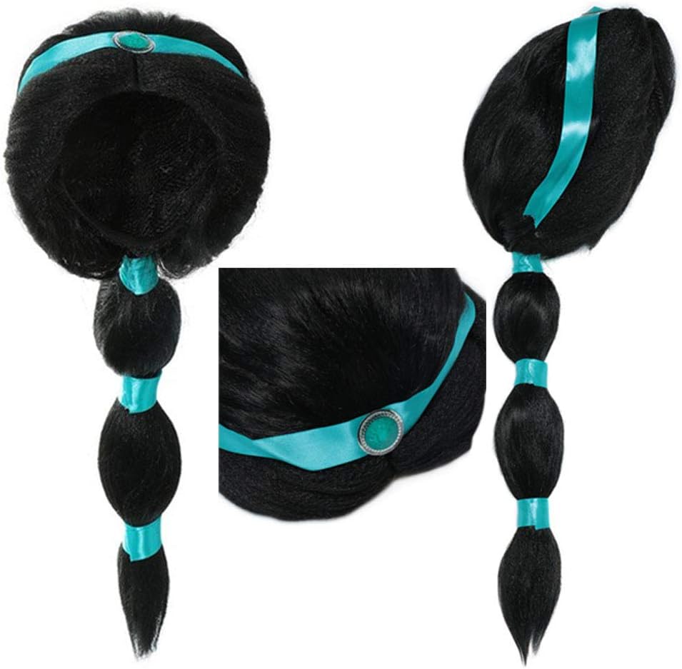 Shopzinia Arabian Princess Wig for Girls Jasmine Braid with Princess shopzinia arabian princess wig for girls