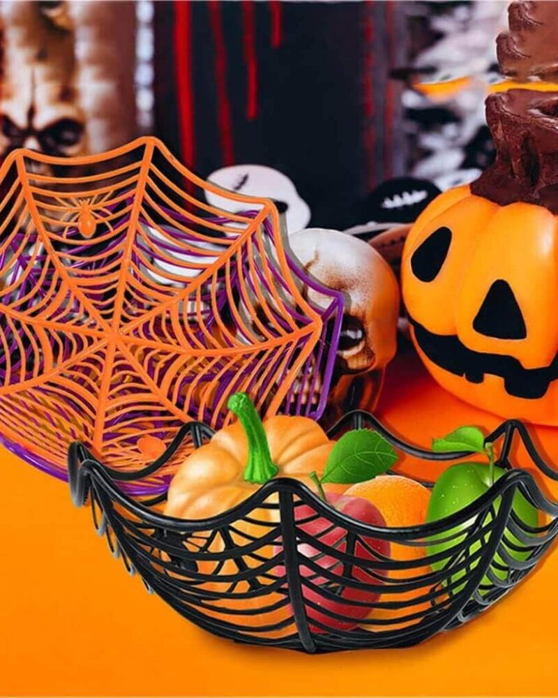 Alternative view of Orange Spider Web Candy Basket