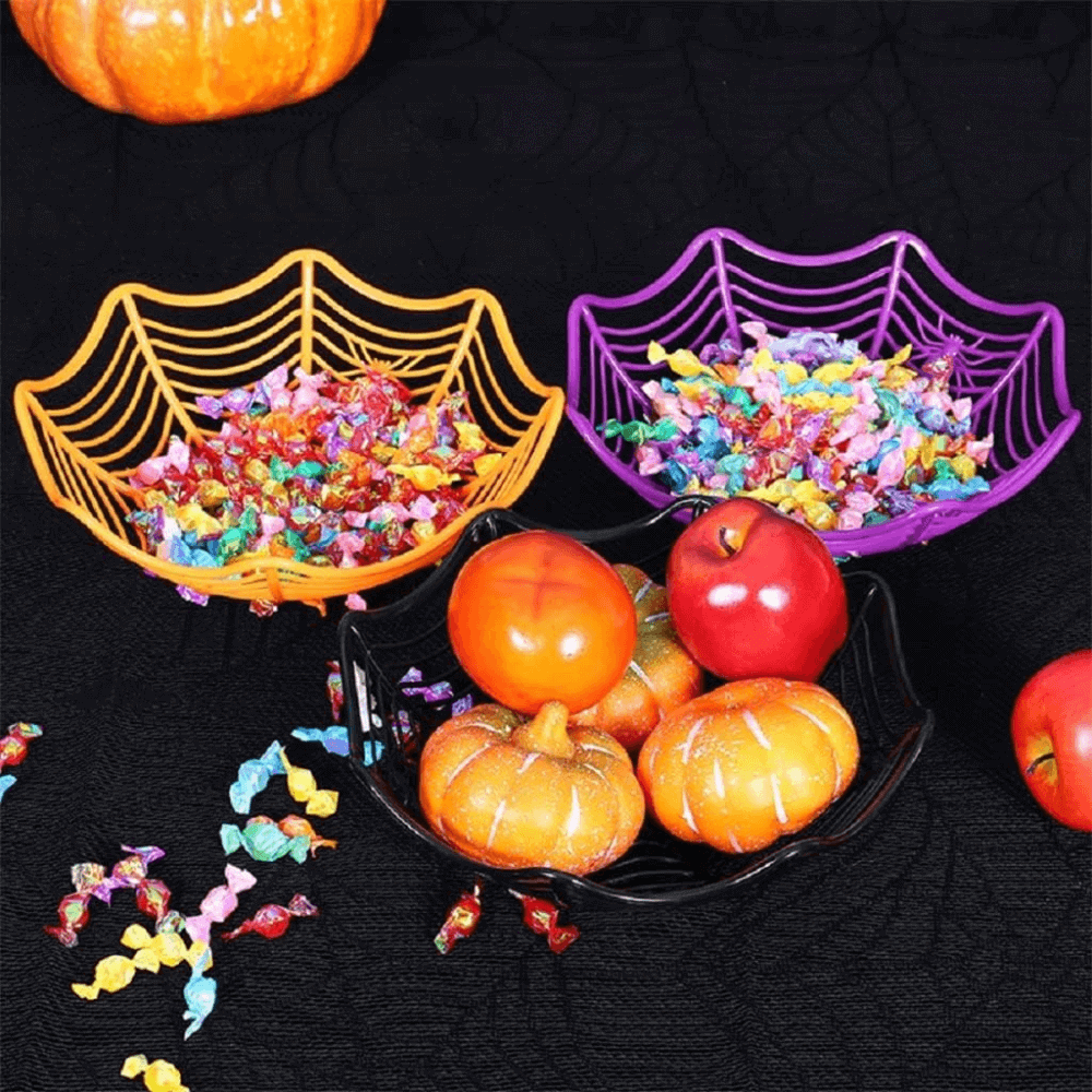 Purple Spider Web Candy Basket purple spider web candy basket