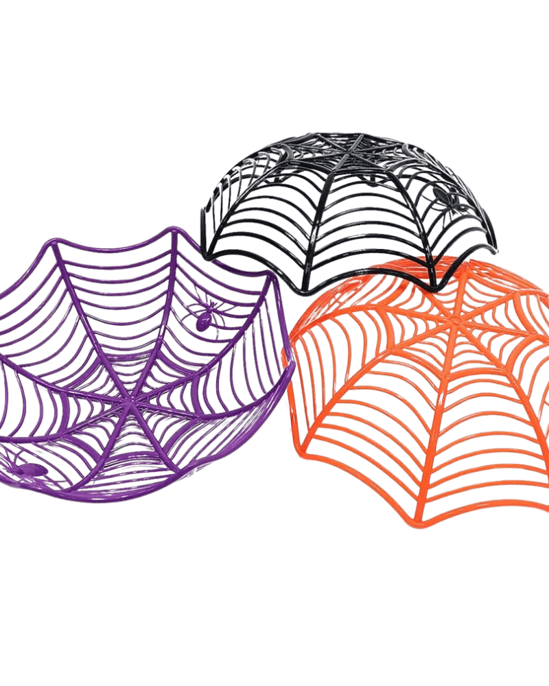 Orange Spider Web Candy Basket