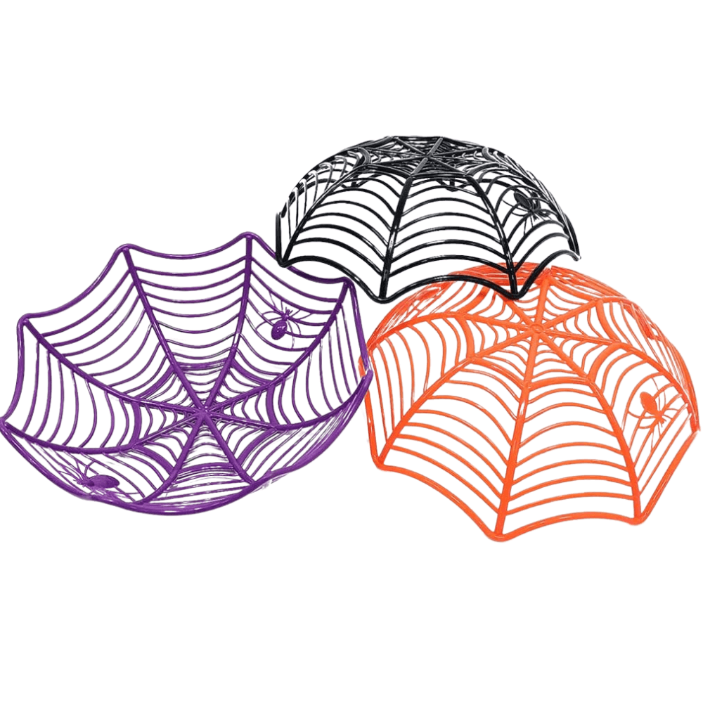 Orange Spider Web Candy Basket orange spider web candy basket