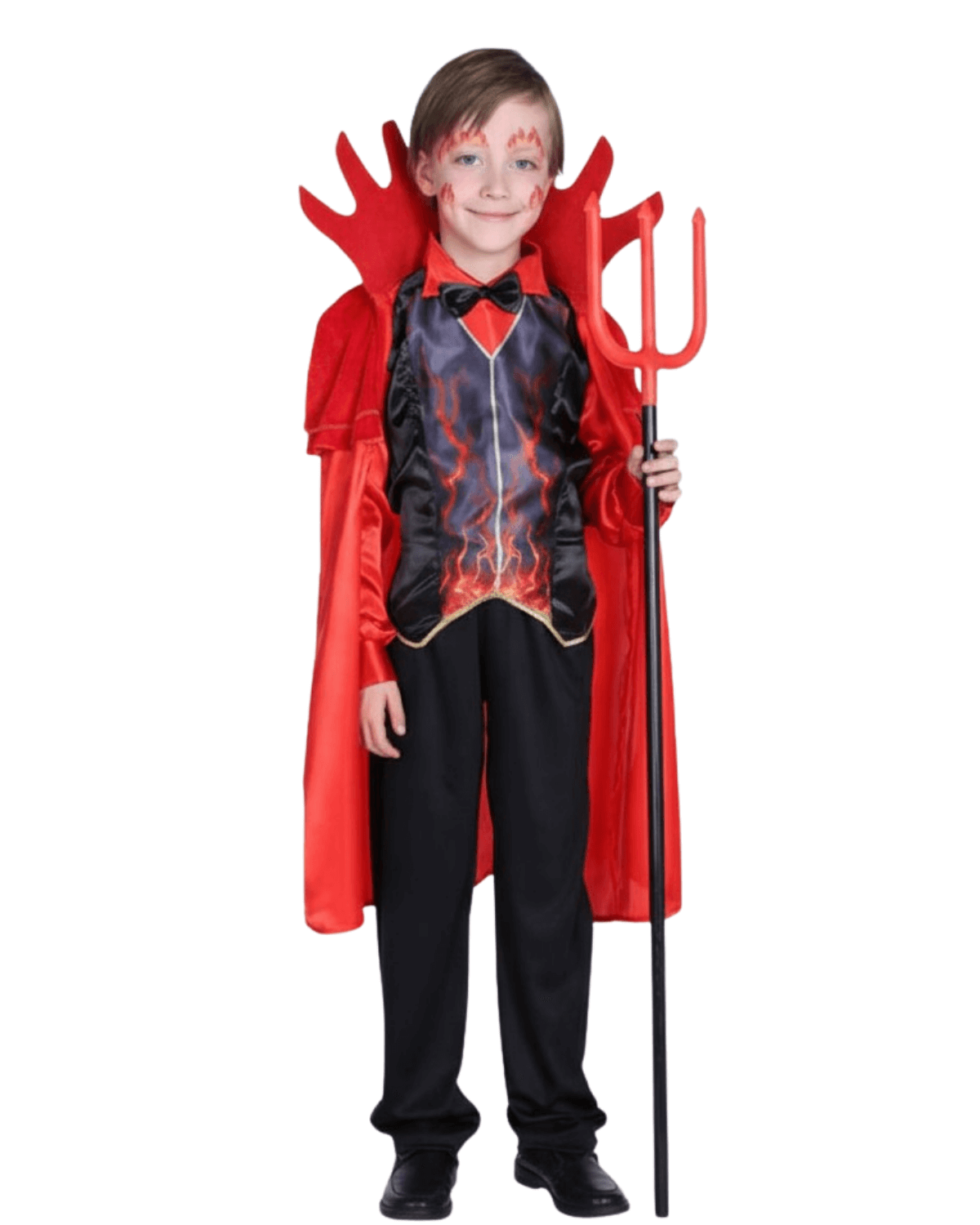 Red Devil King Vampire - Halloween Ghost Costume for Kids