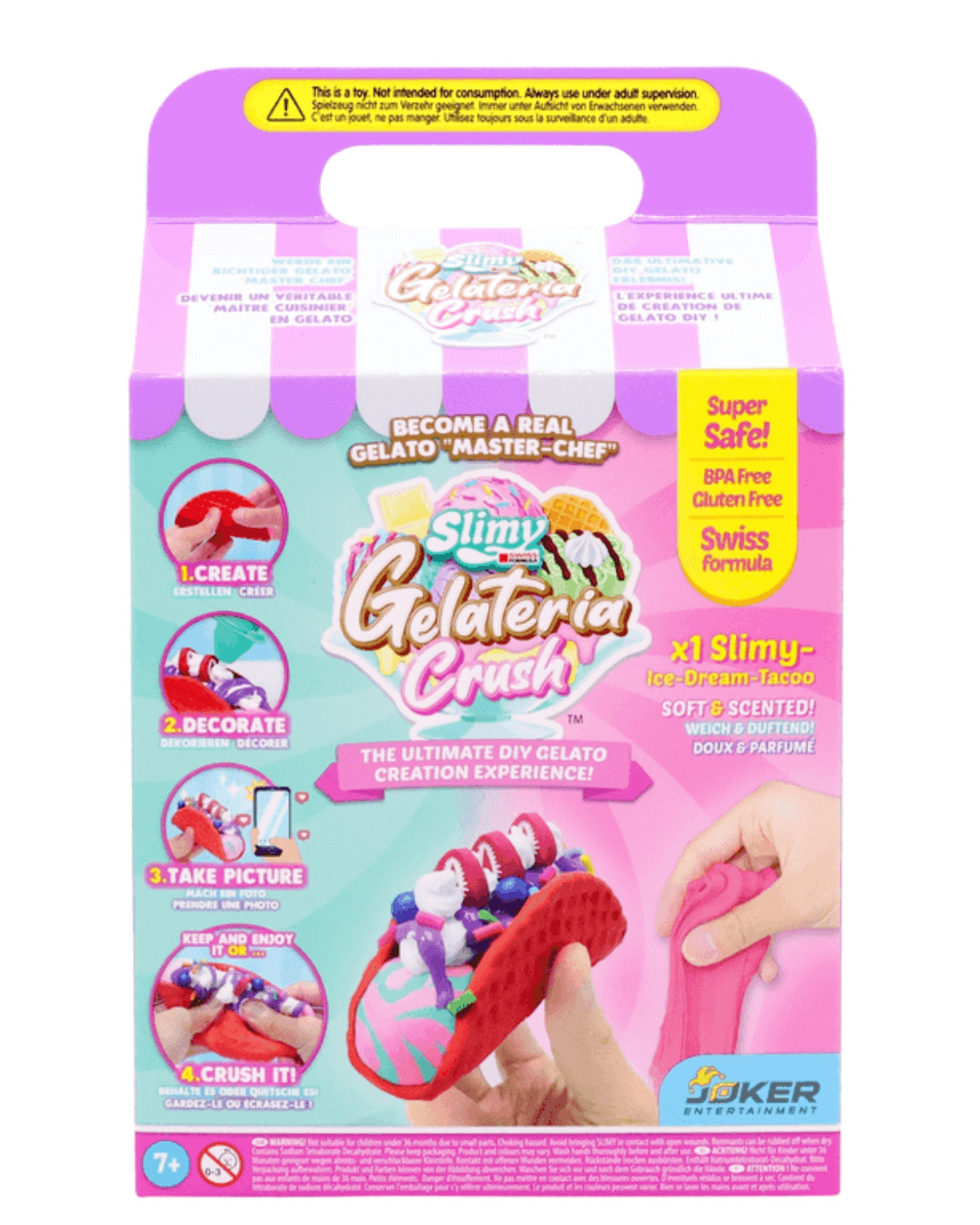 Slimy Gelateria Tacos Diy Dessert Slime Taco Set - Assortment Of 2, Soft