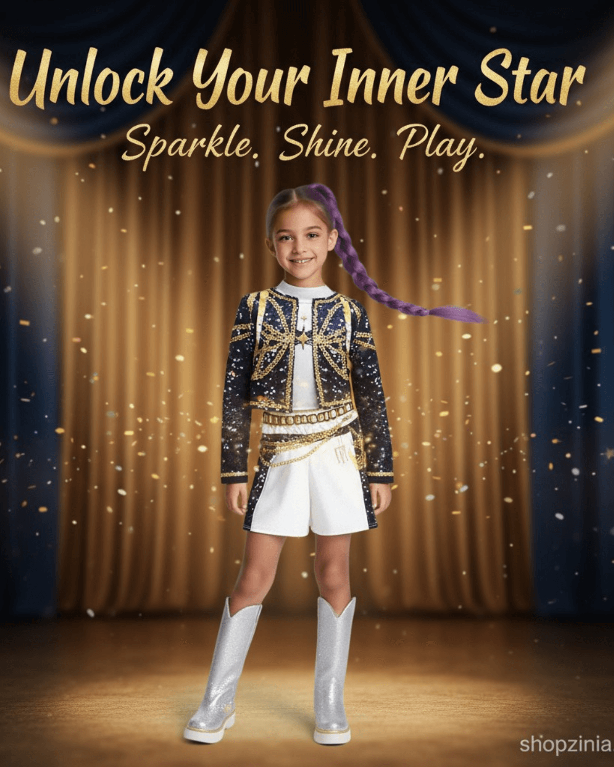 Kids Golden Demon Costume For Girls, Anime Hunters Kids Golden Demon Costume For Girls, Anime Hunters - Image 5