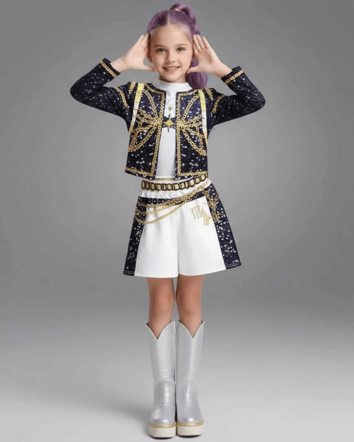 Kids Golden Demon Costume For Girls, Anime Hunters Kids Golden Demon Costume For Girls, Anime Hunters - Image 6