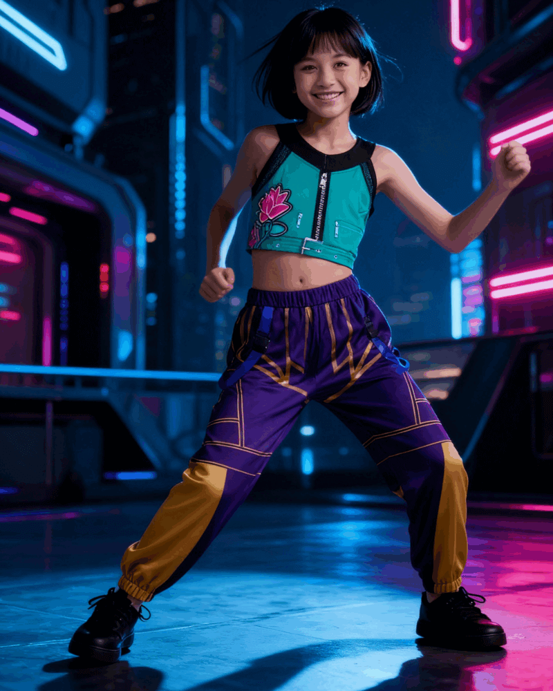 Alternative view of Z Neon Pop Art Superhero Costume