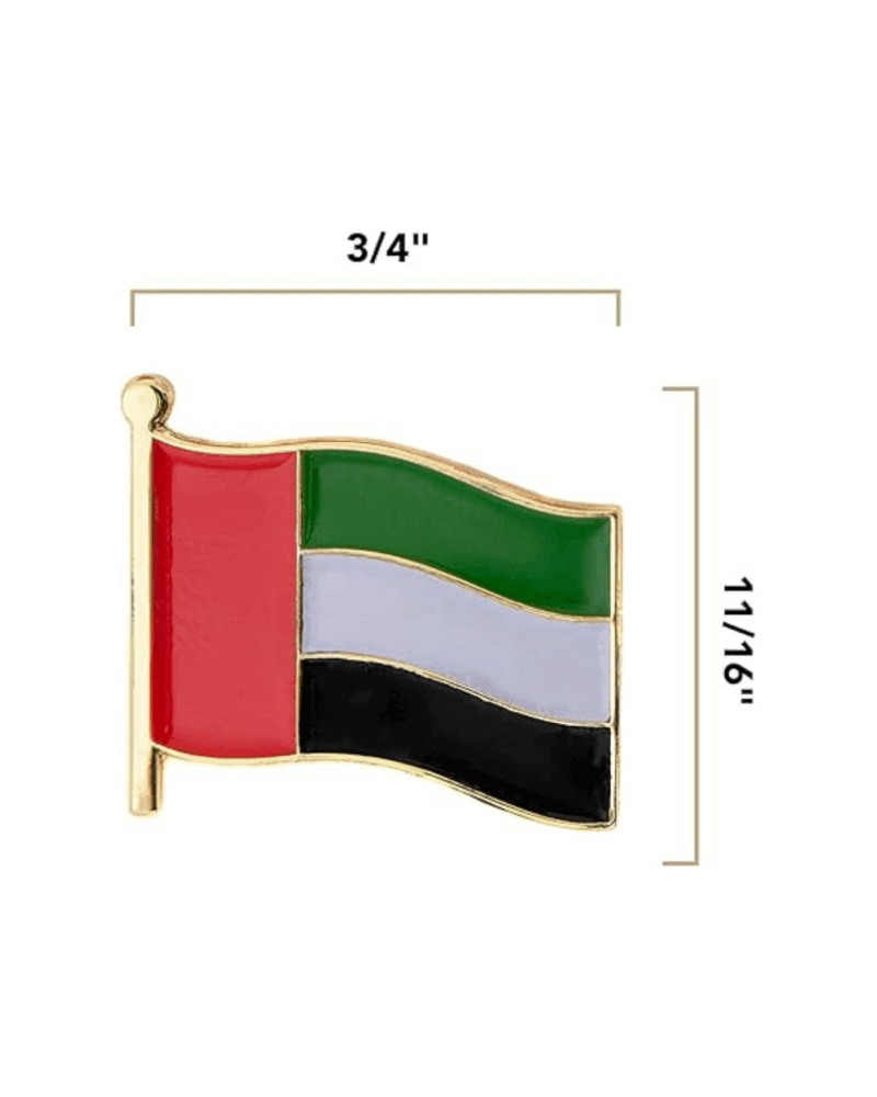 UAE National Flag Lapel Pins Brooch Badge Emblem UAE For National Day UAE Flag Shape Lapel Pins, Enamel Tie And Hat Badges For National Day