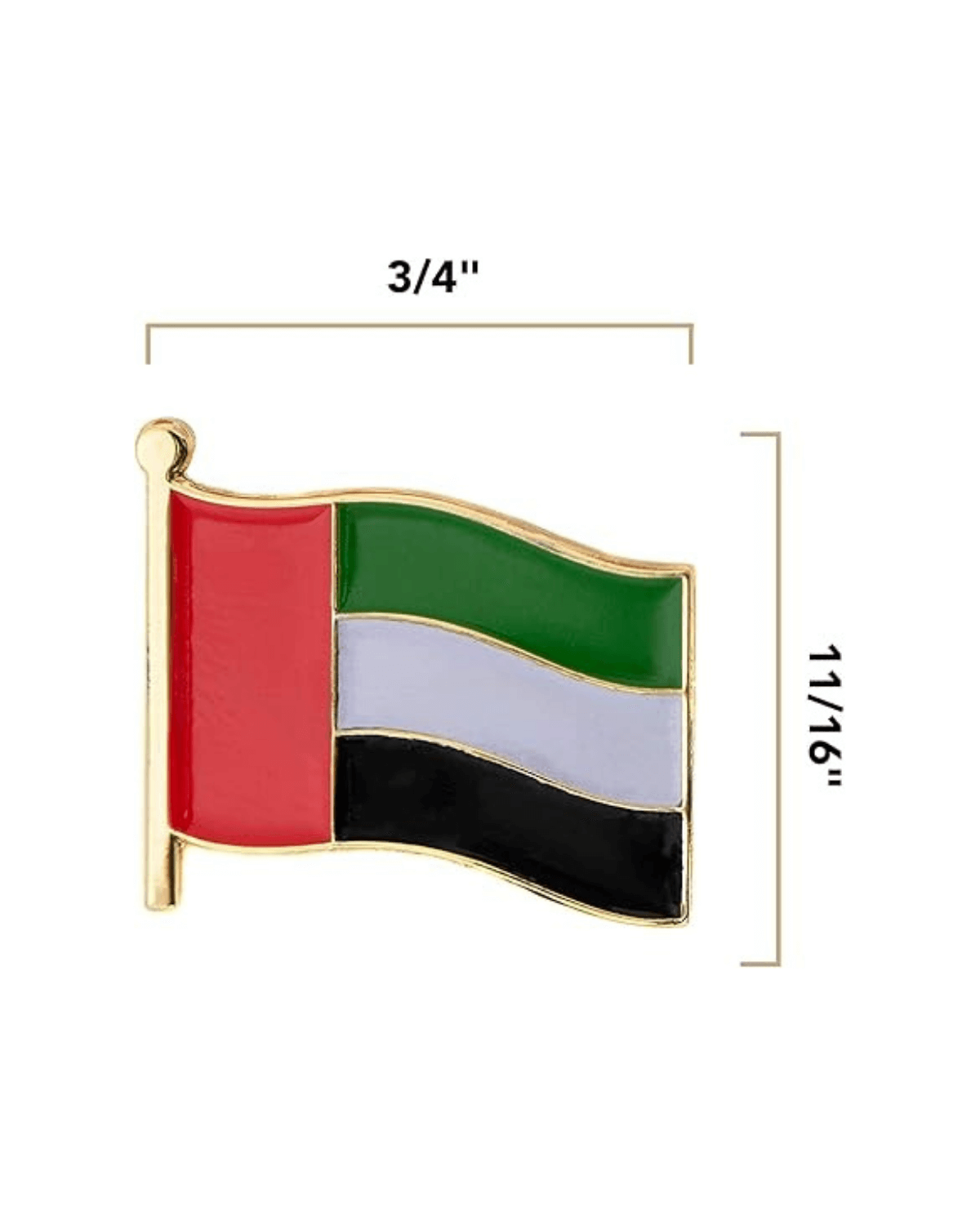 UAE National Flag Lapel Pins Brooch Badge Emblem UAE For National Day UAE Flag Shape Lapel Pins, Enamel Tie And Hat Badges For National Day