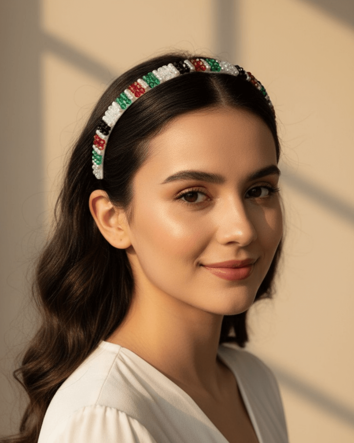 Headband UAE Flag | Elastic National Day Hair Accessory for Women, Men & Kids | Perfect for Parades, School Events & Celebrations UAE Flag Headband UAE National Day Headband UAE Flag Day Decoration