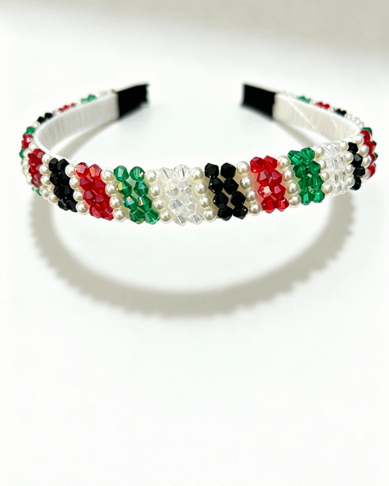 Alternative view of Headband UAE Flag | Elastic National Day Hair Accessory for Women, Men & Kids | Perfect for Parades, School Events & Celebrations