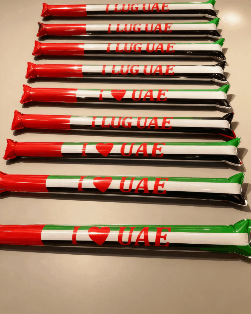 UAE Flag Balloon stick lot Inflatable Cheering Stick Clapper Ideal for Parades, Schools, and National Day Decorations