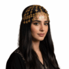 golden coin hair headband girls hoop