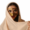 golden battoulah burqa set for women