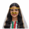 girls golden battoulah burqa set for