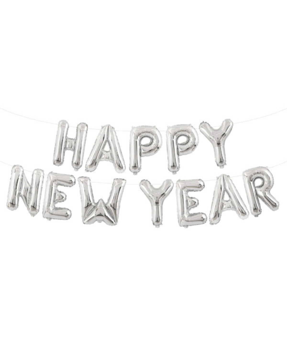 16″ Happy New Year Foil Balloons Set – Silver 16″ Happy New Year Foil Balloons Set – Silver