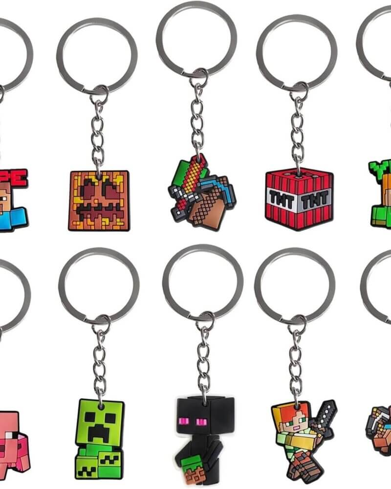 miner game keychains cartoon characters keychain