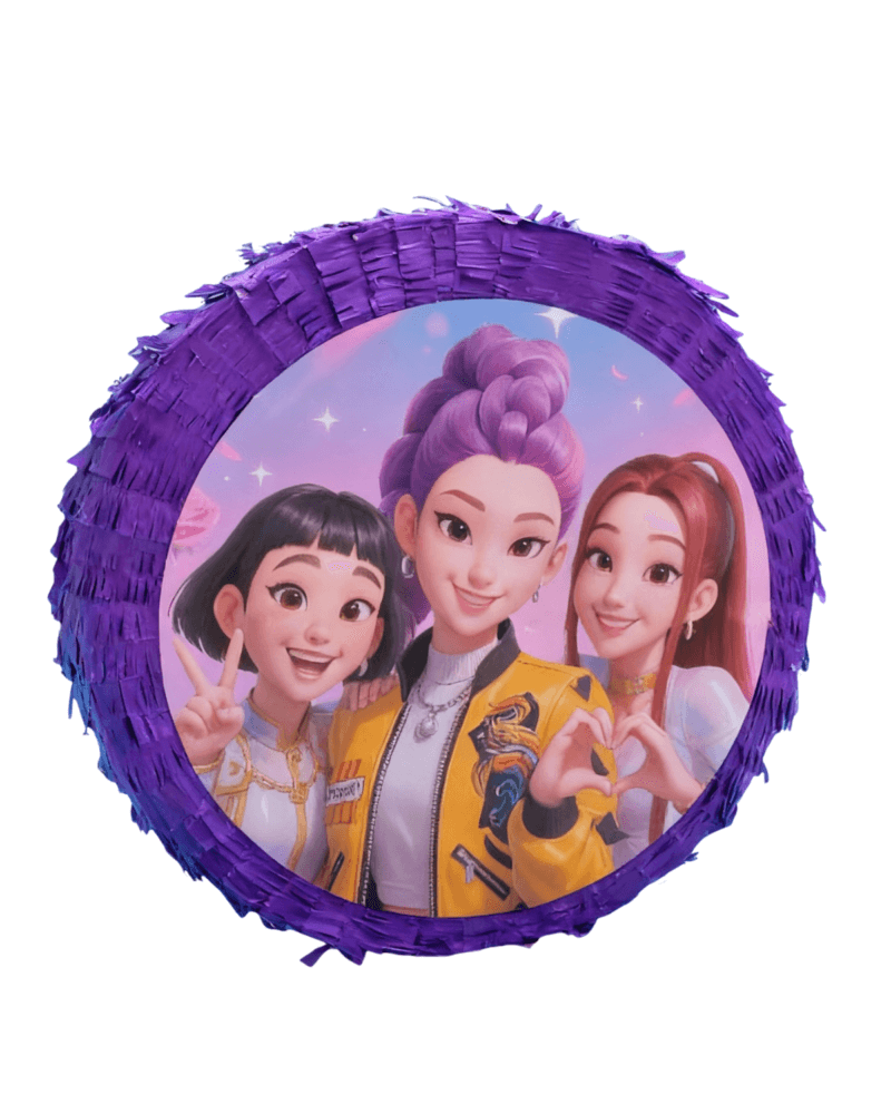 Neon Pop Demon Girl Birthday Piñata – Anime Style