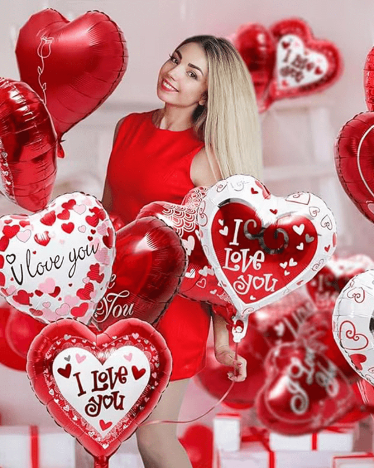 18-Inch Heart-Printed Foil Balloon Set – Romantic Valentine’s Day & Wedding Party Decorations 18-Inch Heart-Printed Foil Balloon Set – Romantic Valentine’s Day & Wedding Party Decorations - Image 5