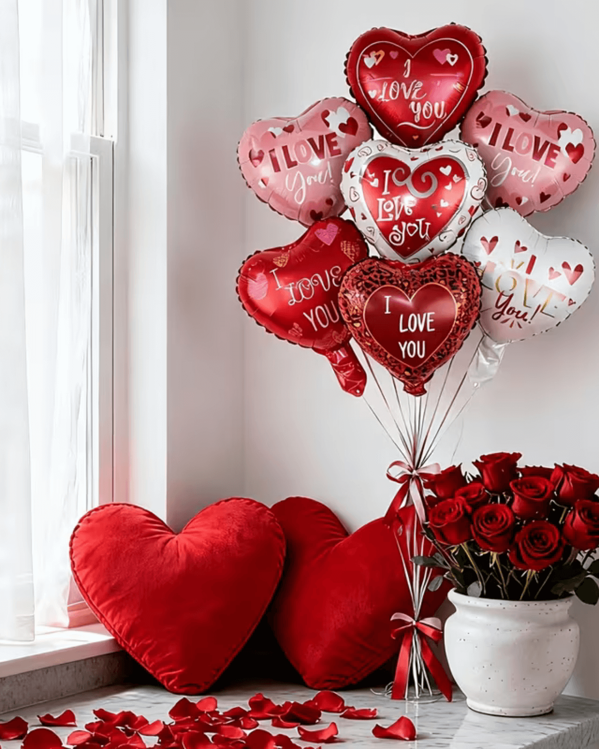 10-Inch “I Love You” Heart Foil Balloons – Assorted Valentine’s Day Party Decorations 10-Inch “I Love You” Heart Foil Balloons – Assorted Valentine’s Day Party Decorations - Image 3