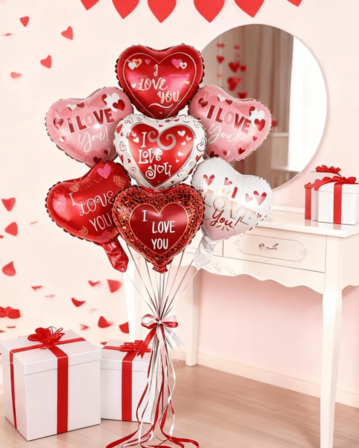 10-Inch “I Love You” Heart Foil Balloons – Assorted Valentine’s Day Party Decorations 10-Inch “I Love You” Heart Foil Balloons – Assorted Valentine’s Day Party Decorations - Image 4