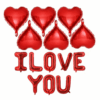 15pcs red i love you heart