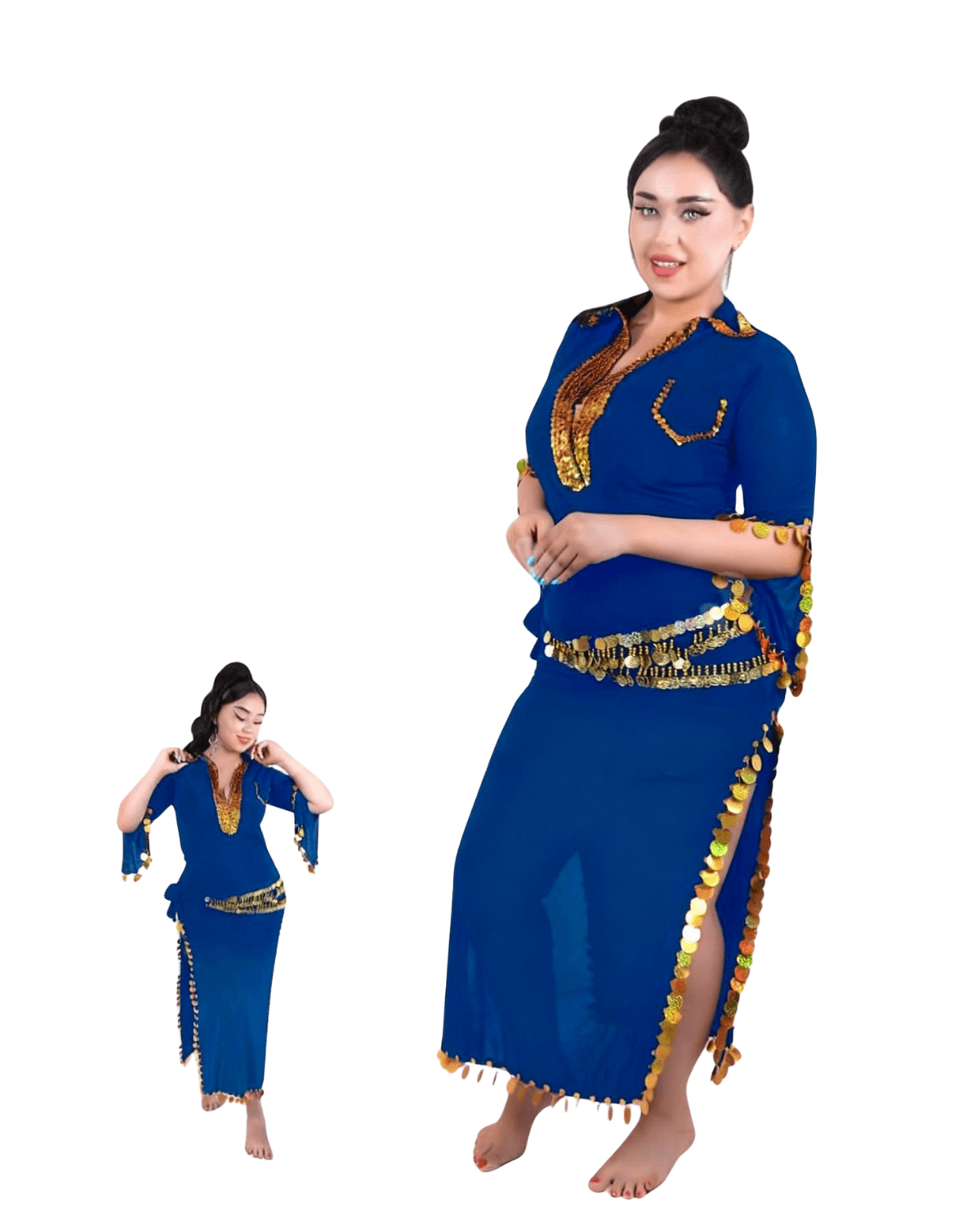 Belly Dance Costume for Women – Premium Coin Trim Arabic Dance Dress | Adult Performance & Party Wear (New Collection) Belly Dance Costume for Women – Premium Coin Trim Arabic Dance Dress | Adult Performance & Party Wear (New Collection) - Image 4