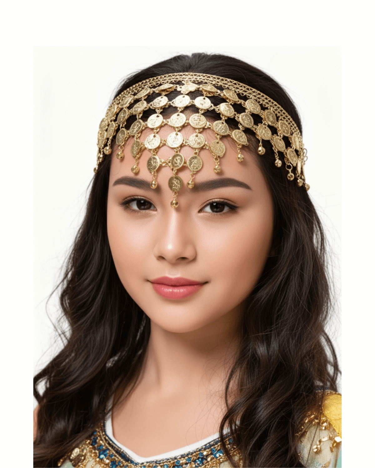 Golden Coin Hair Headband – Ancient & Belly Dance Style Golden Coin Hair Headband – Ancient & Belly Dance Style - Image 6
