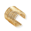 gold wide wire cuff bracelet adjustable