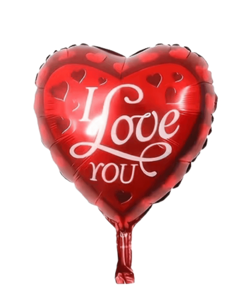 18-Inch Valentine’s Day Heart Foil Balloon Set – “I Love You” Romantic Decoration for Weddings, Proposals & Anniversaries