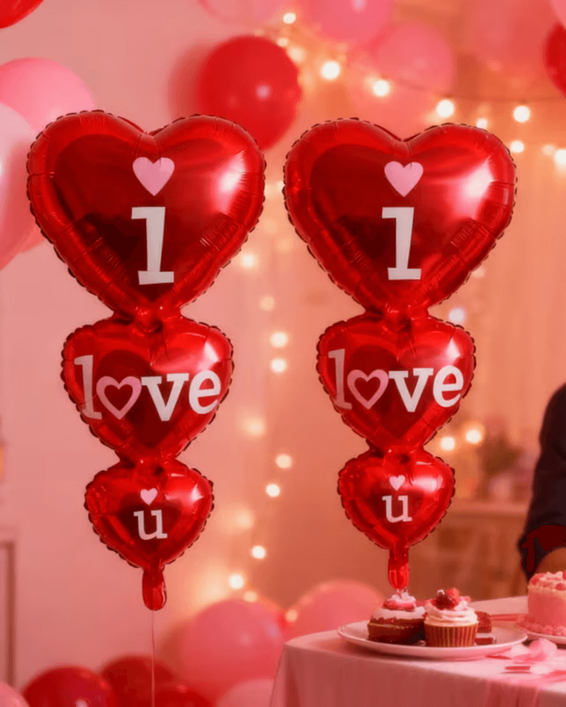 86cm “I Love You” Heart Foil Balloon – Large Red Romantic Decoration for Valentine’s Day, Weddings & Bridal Showers